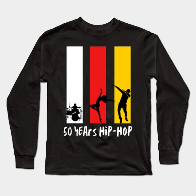 50 years hip-hop retro Long Sleeve T-Shirt by ARTA-ARTS-DESIGNS